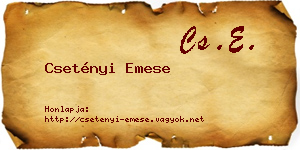 Csetényi Emese névjegykártya