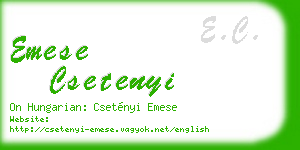 emese csetenyi business card