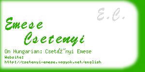 emese csetenyi business card